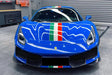 2018-2020 Ferrari 488 Pista Only Partial Carbon Fiber Front Bumper - DarwinPRO