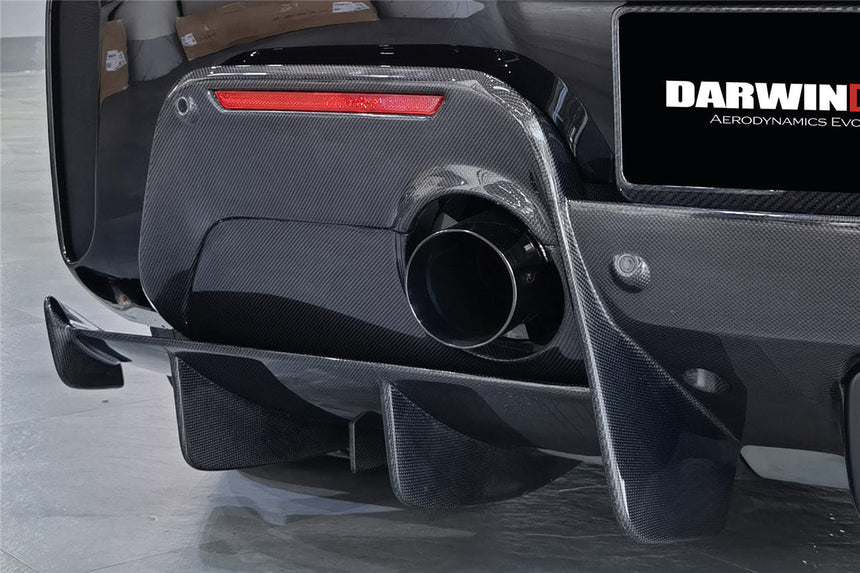 2015-2020 Ferrari 488 Spider Pista Style Carbon Fiber Rear Bumper And Wing