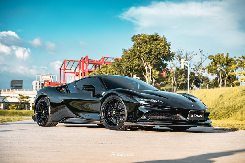 Dry Carbon Fiber SF90 Stradale Front Lip - Zacoe