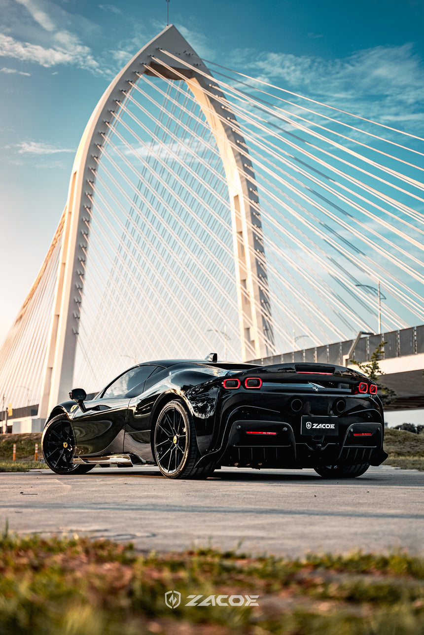 Dry Carbon Fiber Ferrari SF90 Stradale Rear Diffuser - Zacoe