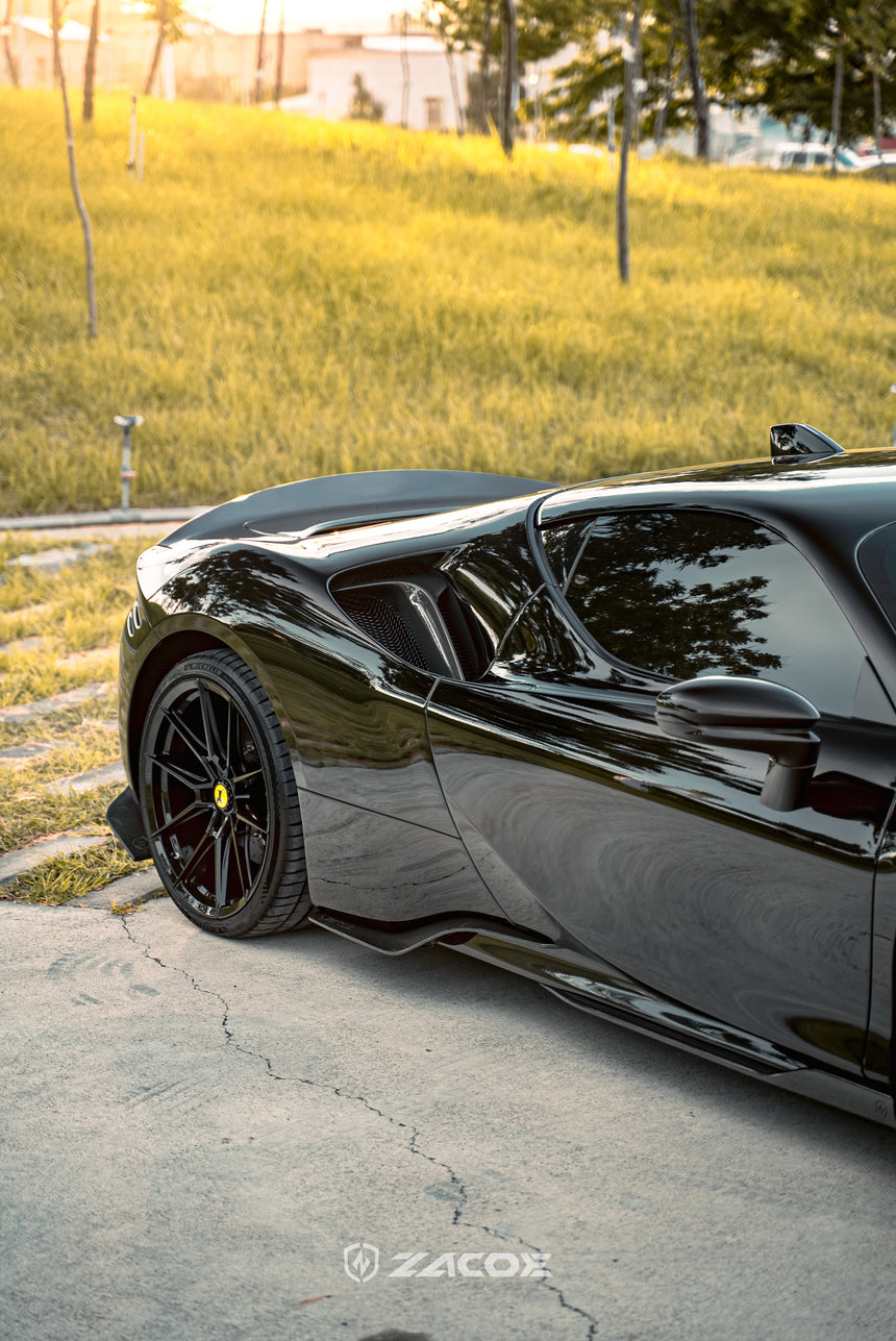 Dry Carbon Fiber Ferrari SF90 Stradale Side Skirts - Zacoe