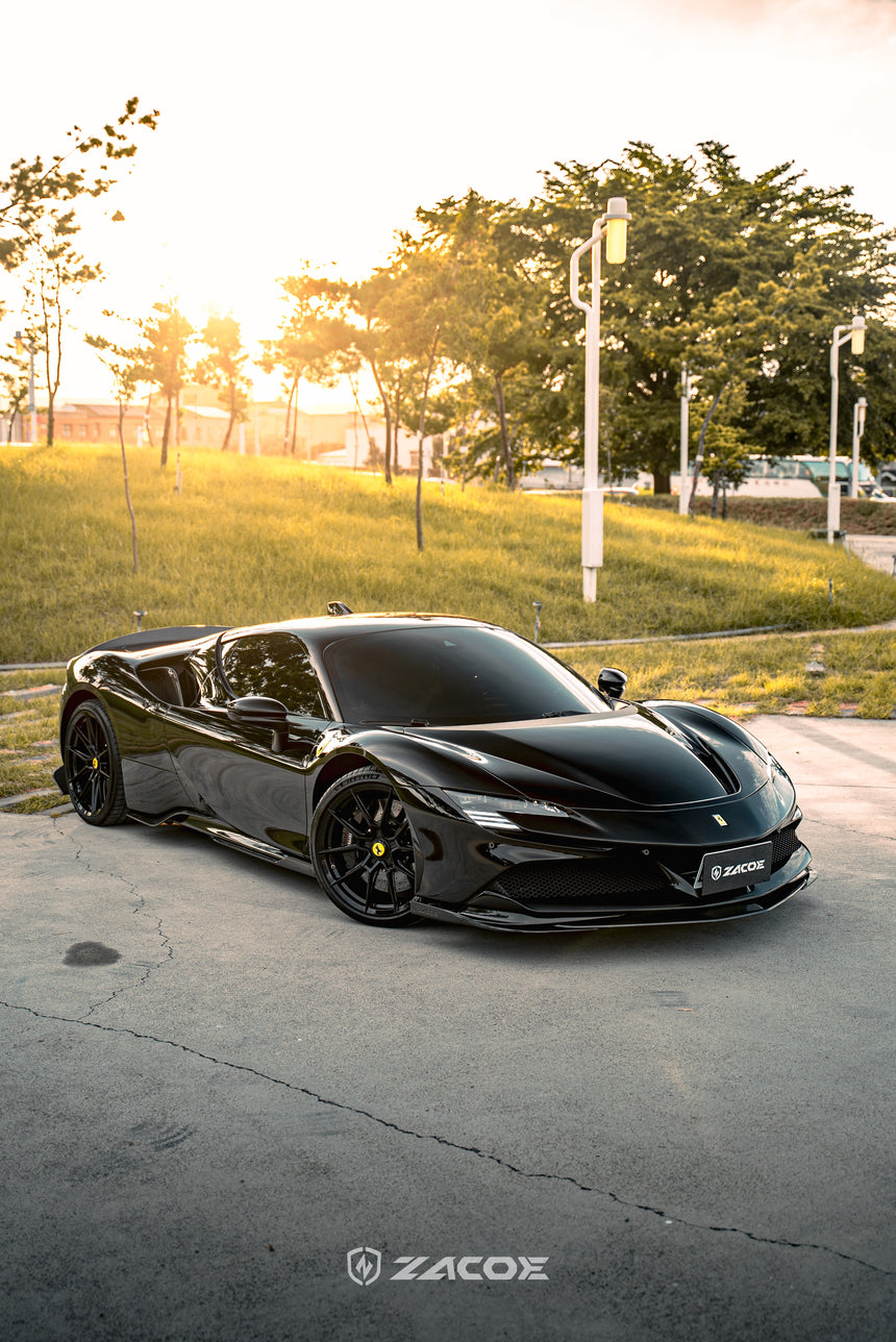 Dry Carbon Fiber SF90 Stradale Front Lip - Zacoe
