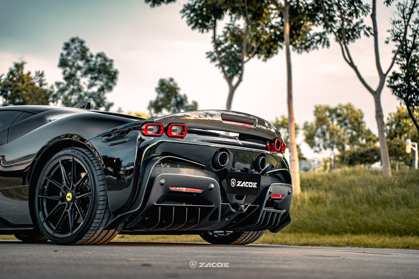 Dry Carbon Fiber Ferrari SF90 Stradale Rear Diffuser - Zacoe