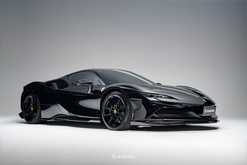 Dry Carbon Fiber Ferrari SF90 Stradale Side Skirts - Zacoe