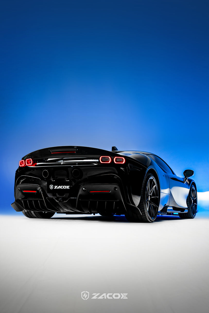 Dry Carbon Fiber Ferrari SF90 Stradale Rear Diffuser - Zacoe