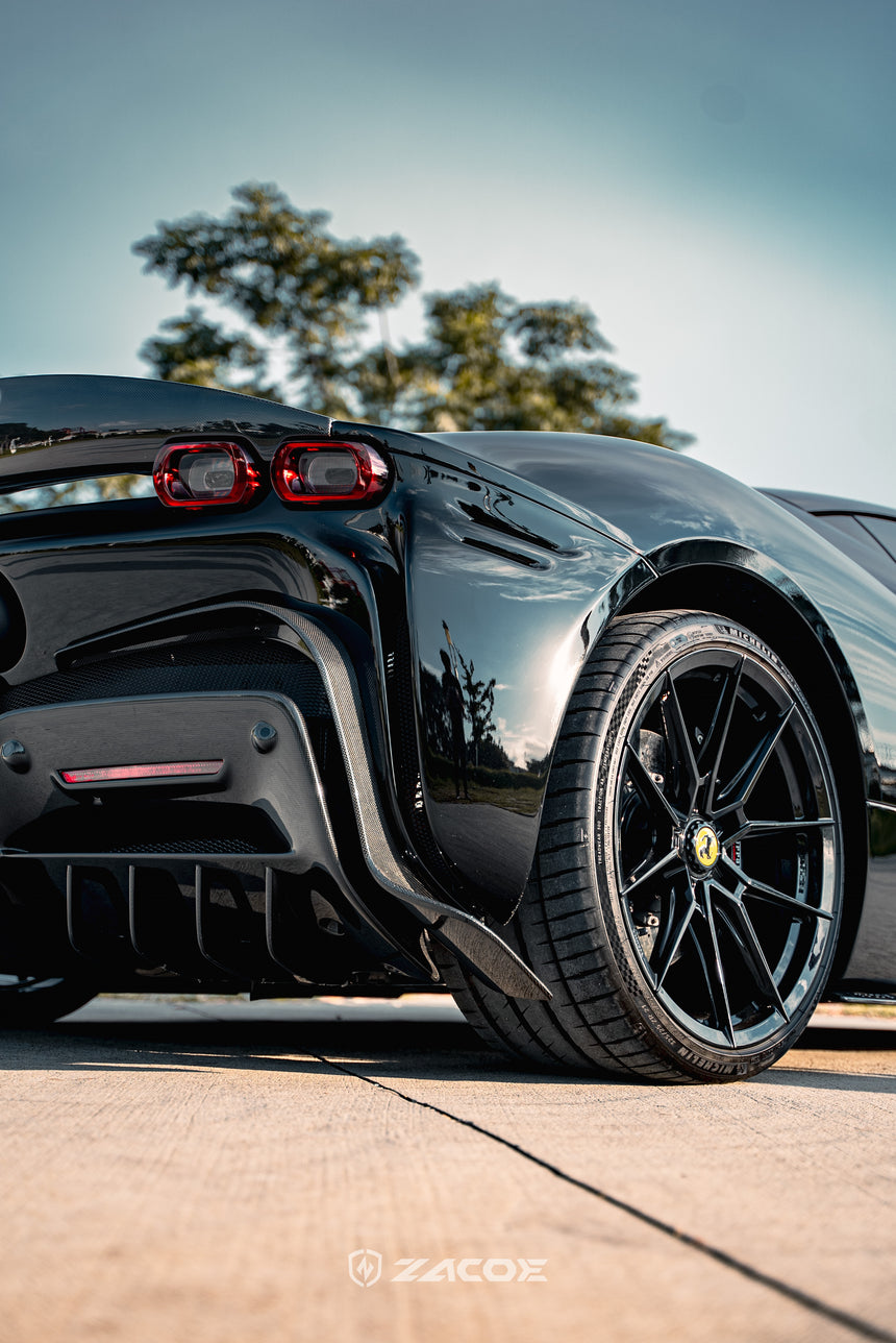 Dry Carbon Fiber Ferrari SF90 Stradale Rear Diffuser - Zacoe