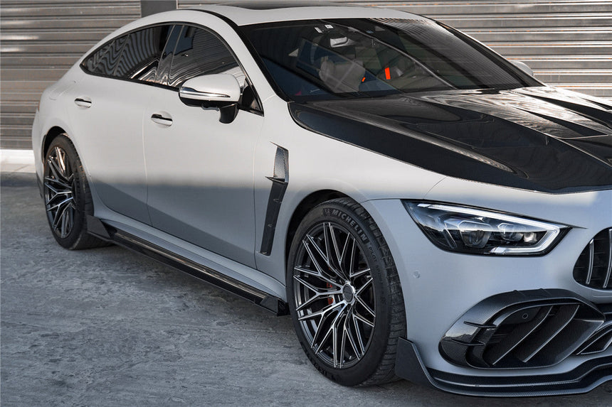 2019-2024 Mercedes Benz AMG GT50 GT53 GT43 4Door Coupe X290 IMP Performance Side Skirts Under Board