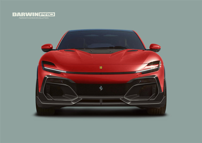 2023-UP Ferrari Purosangue F175 Carbon Fiber Front Lip DarwinPRO iMP Design
