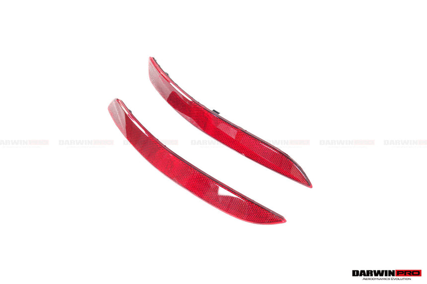 2019-2023 Porsche 911 992 Carrera & S & 4 & 4S & Targa & Cabriolet GT3 Style Rear Bumper Red Reflector Panels 