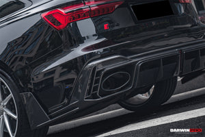 2019-UP Audi RS6 Avant C8 RS7 C8 Quattro Carbon Fiber Rear Diffuser DarwinPRO (iMP Design)