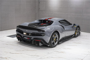 DarwinPRO 2022-2026 Ferrari 296 GTB & GTS Type F171 iMP Style Carbon Fiber Rear Diffuser With Undertray