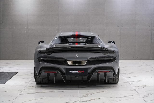 DarwinPRO 2022-2026 Ferrari 296 GTB & GTS Type F171 iMP Style Carbon Fiber Rear Diffuser With Undertray
