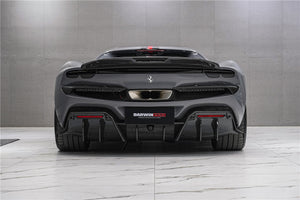 DarwinPRO 2022-2026 Ferrari 296 GTB & GTS Type F171 iMP Style Carbon Fiber Rear Diffuser With Undertray
