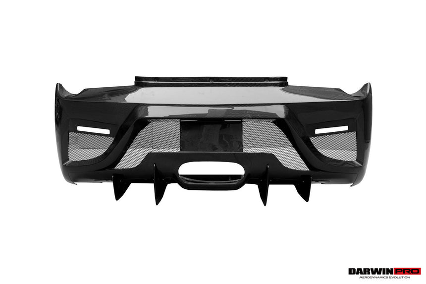 2010-2015 Ferrari 458 Spider BKSS Style Partial Carbon Fiber Rear Bumper And Fiber Trunk With Tail Light Cover