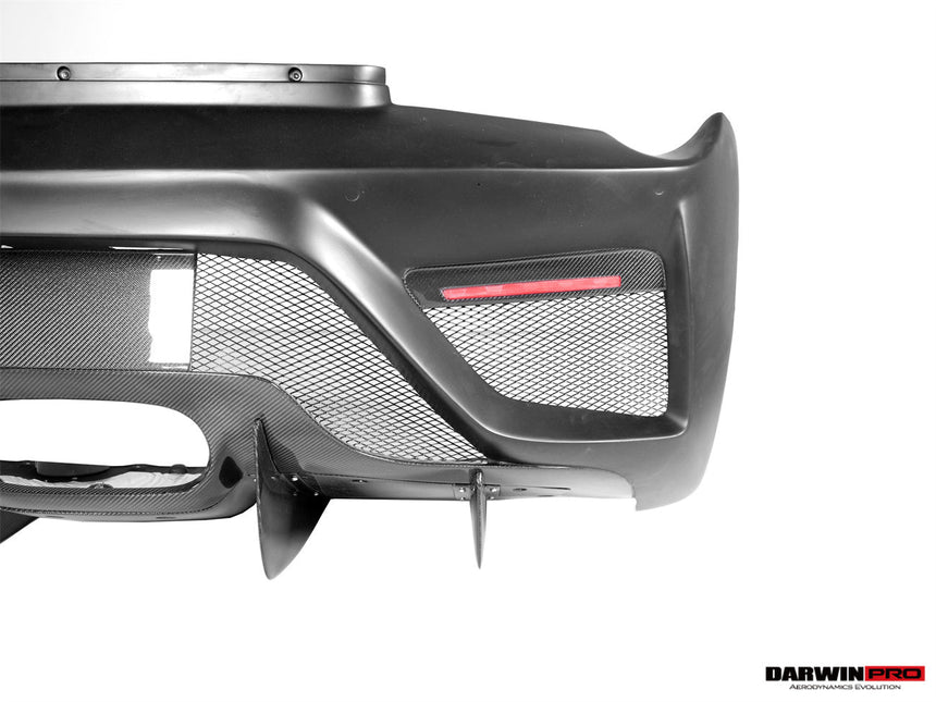 2010-2015 Ferrari 458 Spider BKSS Style Partial Carbon Fiber Rear Bumper And Fiber Trunk With Tail Light Cover