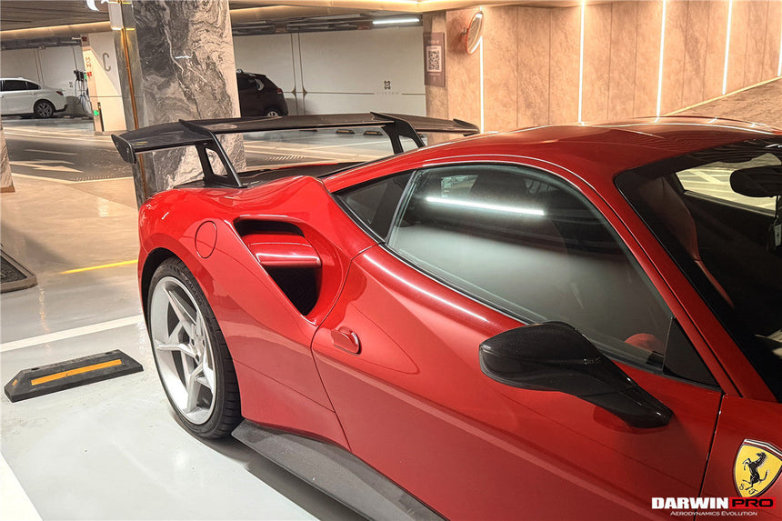 2015-2020 Ferrari 488 GTB Partial Carbon Fiber Wing With Base DarwinPRO (SF90XX Style)