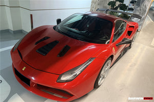 2015-2020 Ferrari 488 GTB Partial Carbon Fiber Wing With Base DarwinPRO (SF90XX Style)