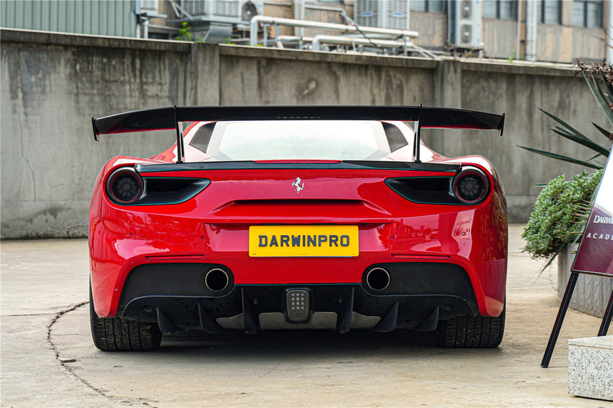 2015-2020 Ferrari 488 GTB Carbon Fiber Wing DarwinPRO (SF90XX Style)