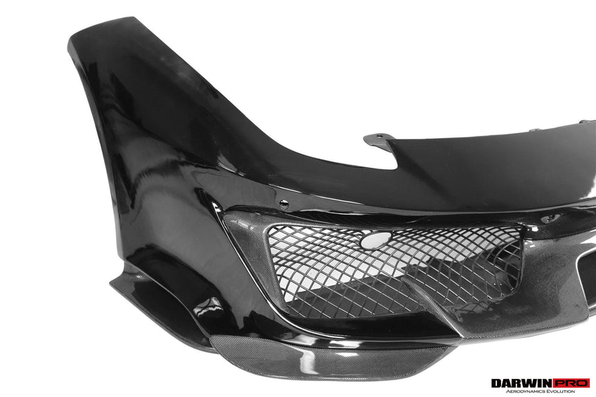 2015-2020 Ferrari 488 GTB | Spider Partial Carbon Fiber Front Bumper Set with Hood - DarwinPRO Pista Design