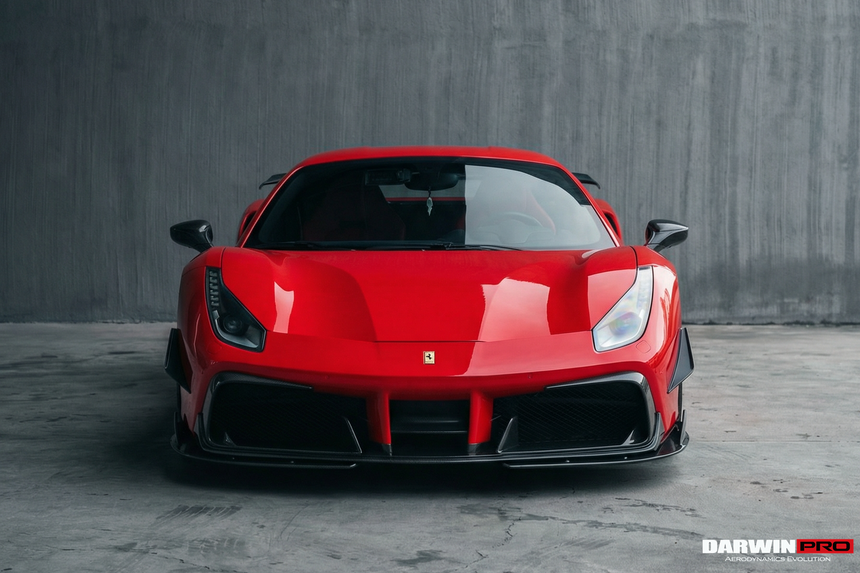 2015-2020 Ferrari 488 GTB & Spider iMP-Performance Carbon Fiber Front Bumper Canards