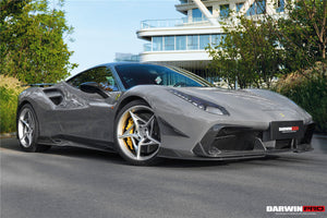 2015-2020 Ferrari 488 GTB & Spider iMP-Performance Carbon Fiber Front Bumper Canards