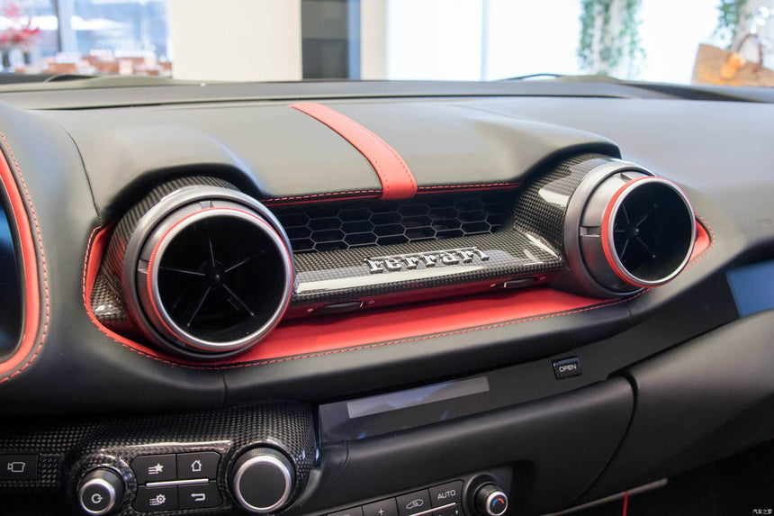 2017-2026 Ferrari 812 Superfast & GTS OE Style Dry Carbon Fiber AC Panel Trim Replacement