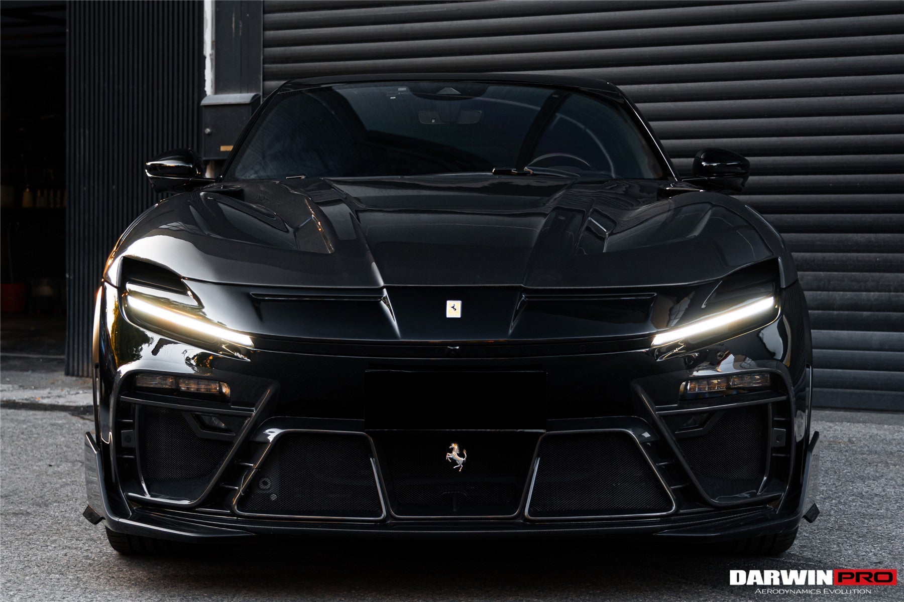 2023-UP Ferrari Purosangue F175 Partial Carbon Fiber Front Bumper And Hood DarwinPRO iMP Design