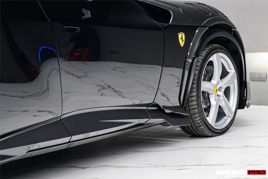 2023-UP Ferrari Purosangue F175  Carbon Fiber Side Skirts DarwinPRO iMP Design