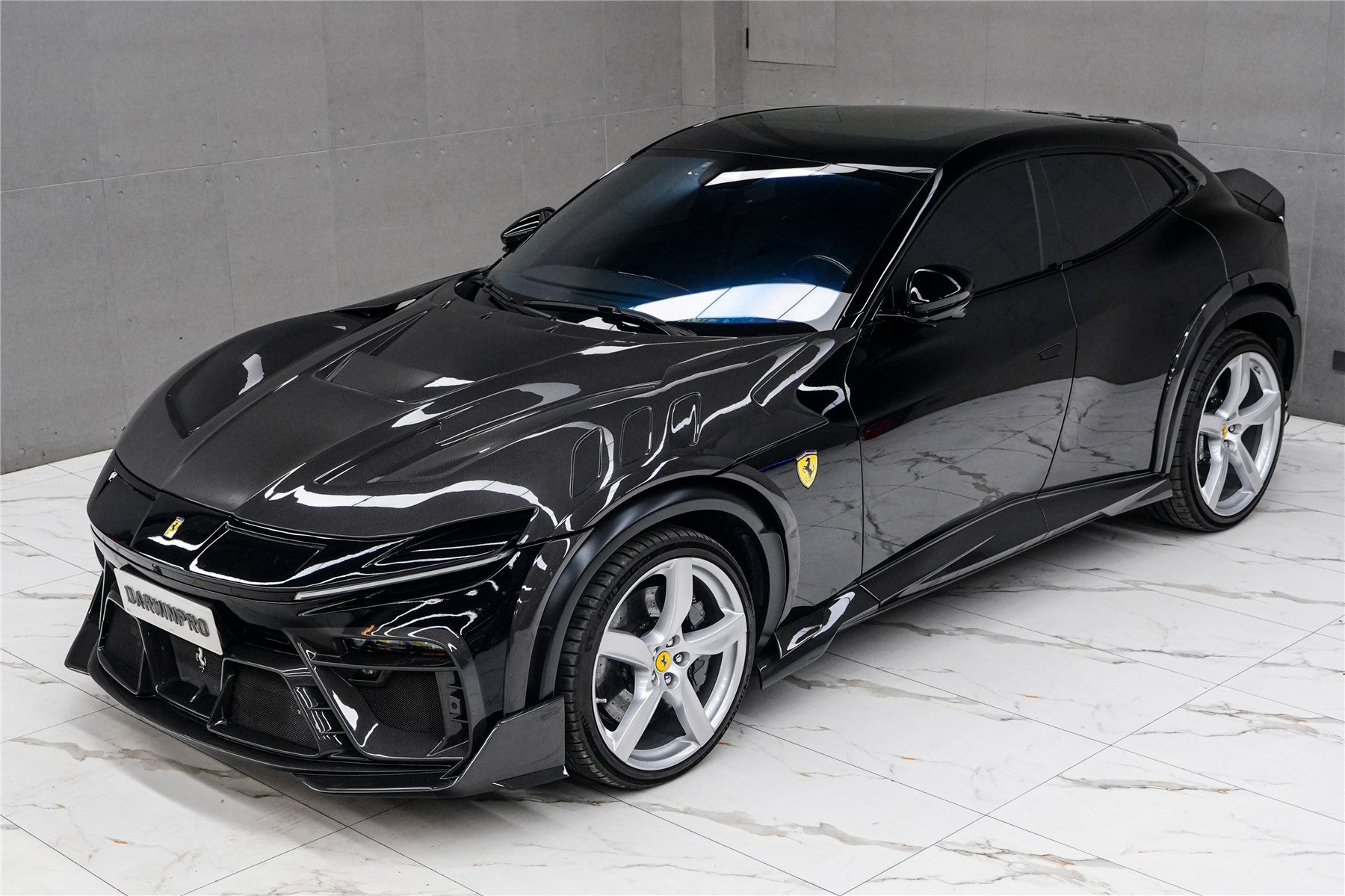 2023-UP Ferrari Purosangue F175 Partial Carbon Fiber Front Bumper And Hood DarwinPRO iMP Design