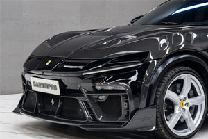 2023-UP Ferrari Purosangue F175 Partial Carbon Fiber Front Bumper And Hood DarwinPRO iMP Design