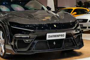 2023-UP Ferrari Purosangue F175 Partial Carbon Fiber Front Bumper And Hood DarwinPRO iMP Design