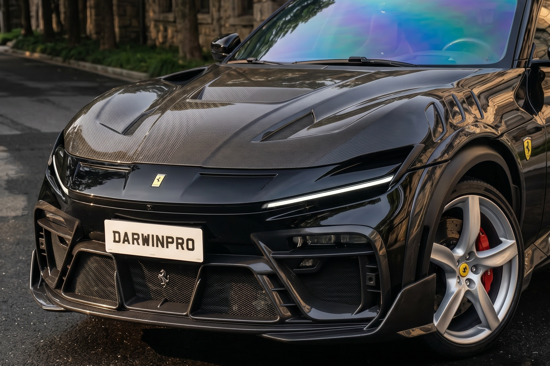 2023-UP Ferrari Purosangue F175 Partial Carbon Fiber Body Kit DarwinPRO iMP Design