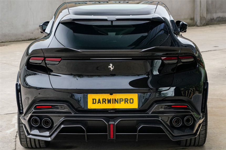 2023-UP Ferrari Purosangue F175 Partial Carbon Fiber Rear Bumper DarwinPRO iMP Design