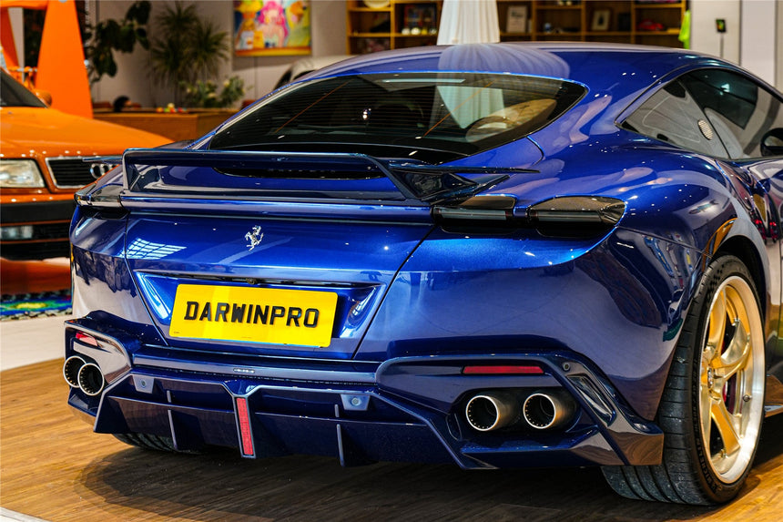2020-UP Ferrari Roma Carbon Fiber Rear Diffuser DarwinPRO (BKSS Design)