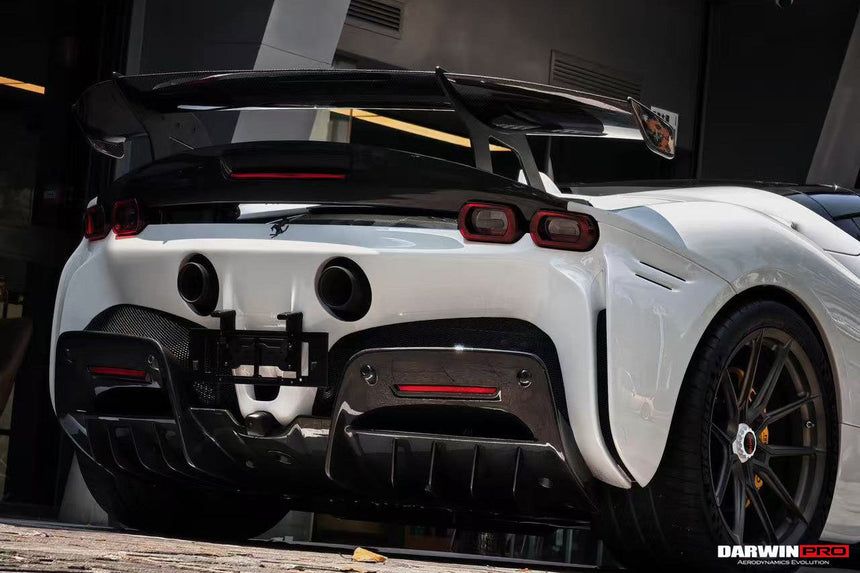 2020-UP Ferrari SF90XX-Style Autoclave Carbon Fiber Wing (Fits SF90 Stradale with Assetto Fiorano Trunk Spoiler Only)