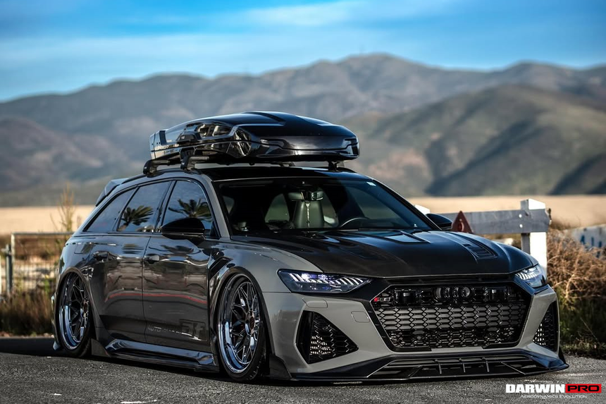 DarwinPRO 2019-UP Audi RS6 Avant C8 & RS7 Quattro IMP Performance Side Skirts Under Board