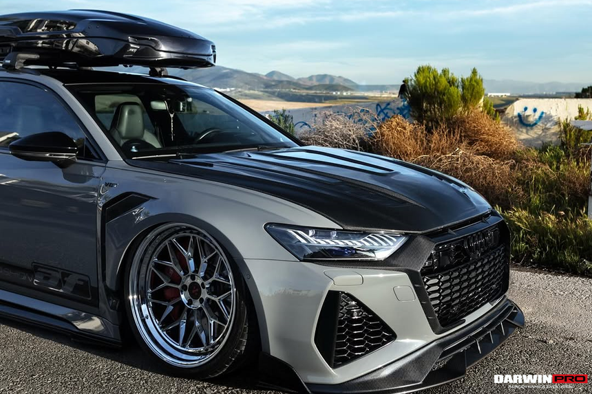2019-UP Audi RS6 Avant C8 | RS7 Quattro Carbon Fiber Front Lip - DarwinPRO (iMP Design)