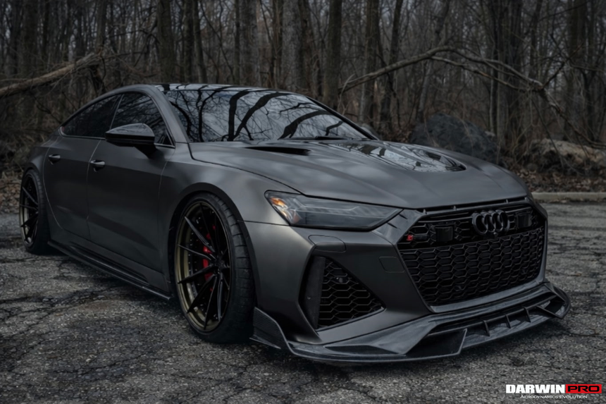 2019-UP Audi RS6 Avant C8 | RS7 Quattro Carbon Fiber Front Lip - DarwinPRO (iMP Design)