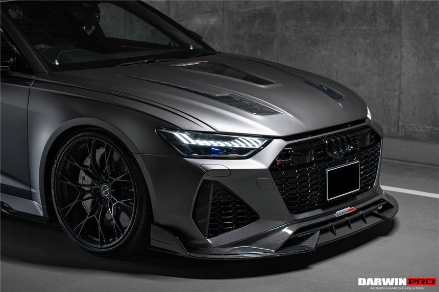 2019-UP Audi RS6 Avant C8 | RS7 Quattro Carbon Fiber Front Lip - DarwinPRO (iMP Design)