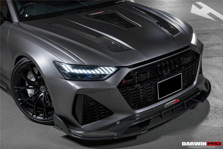 2019-UP Audi RS6 Avant C8 | RS7 Quattro Carbon Fiber Front Lip - DarwinPRO (iMP Design)