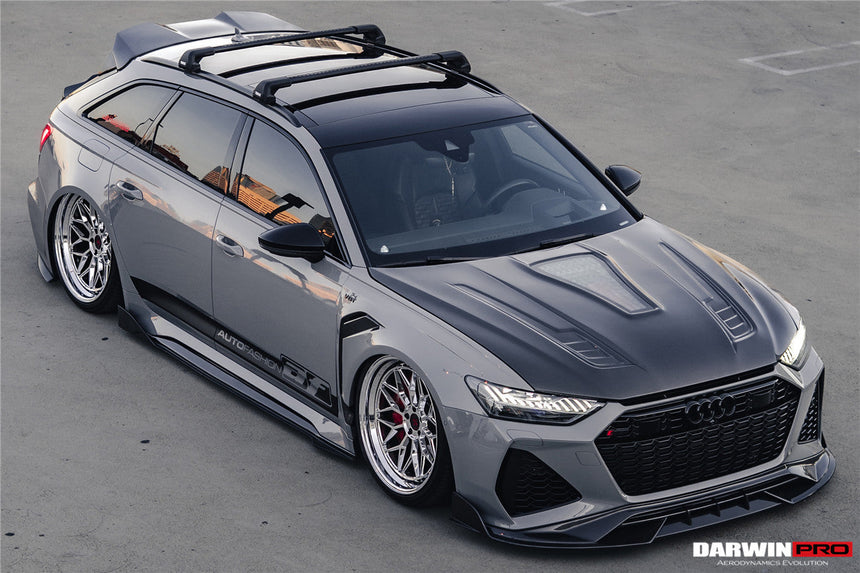 DarwinPRO 2019-UP Audi RS6 Avant C8 & RS7 Quattro IMP Performance Side Skirts Under Board