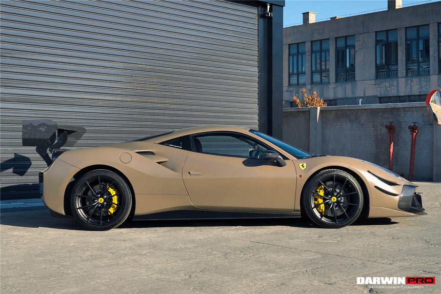 2015-2020 Ferrari 488 GTB Challenge Evo Modena Style Rear Bumper With Deck Lid Wing & Diffuser & Wing
