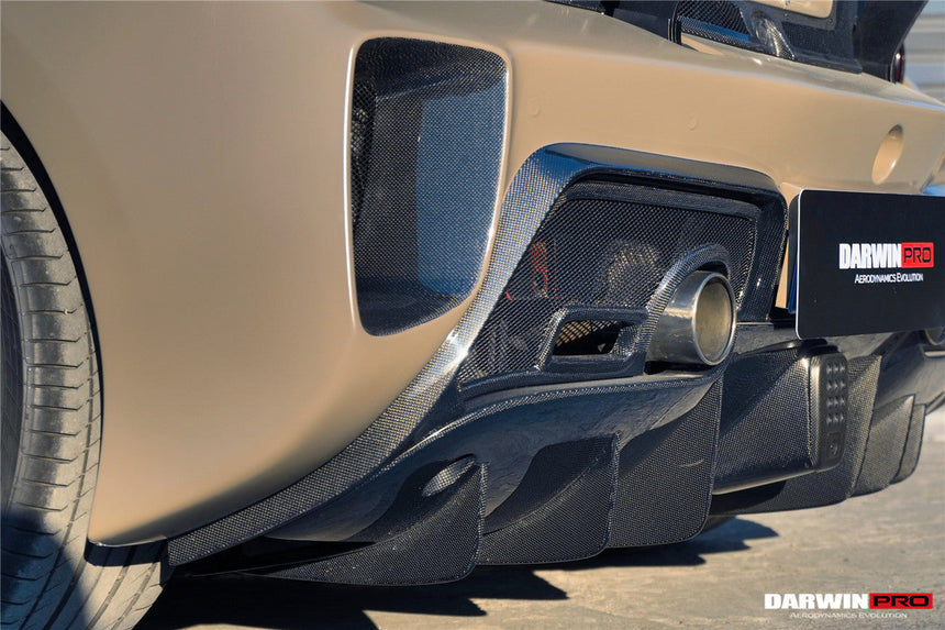 2015-2020 Ferrari 488 GTB Challenge Evo Modena Style Rear Bumper With Deck Lid Wing & Diffuser