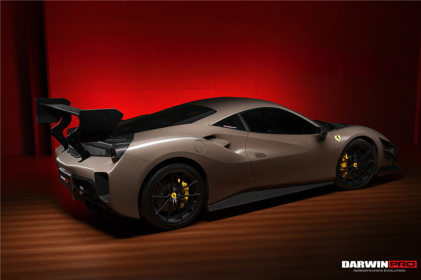2015-2020 Ferrari 488 GTB Challenge Evo Modena Style Rear Bumper With Deck Lid Wing & Diffuser