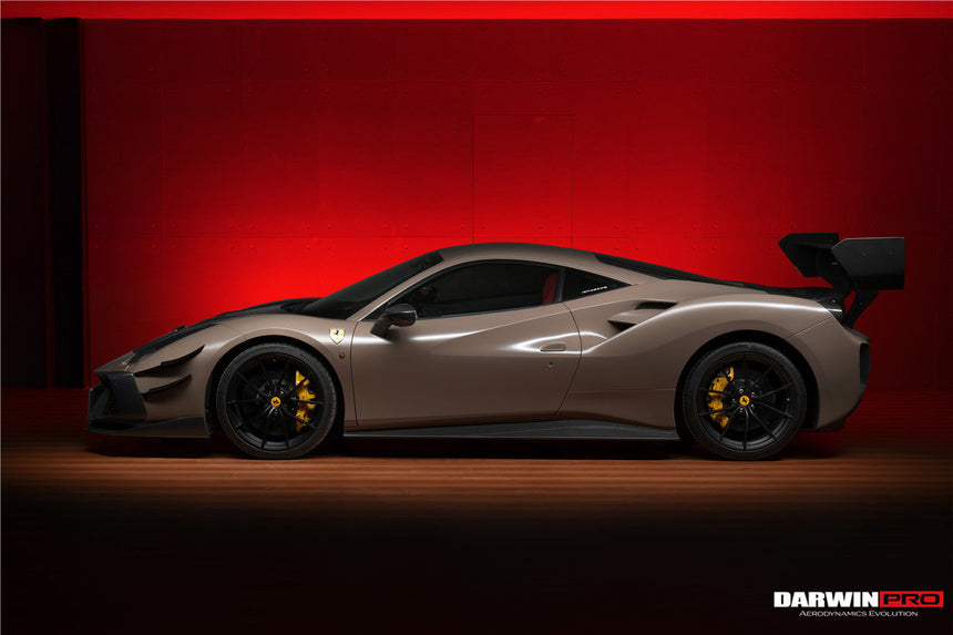 2015-2020 Ferrari 488 GTB Challenge Evo Modena Style Rear Bumper With Deck Lid Wing & Diffuser & Wing