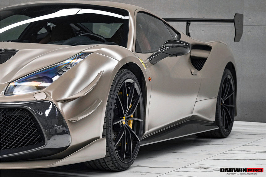 2015-2020 Ferrari 488 GTB & Spyder Challenge Evo Modena  Style Side Skirts