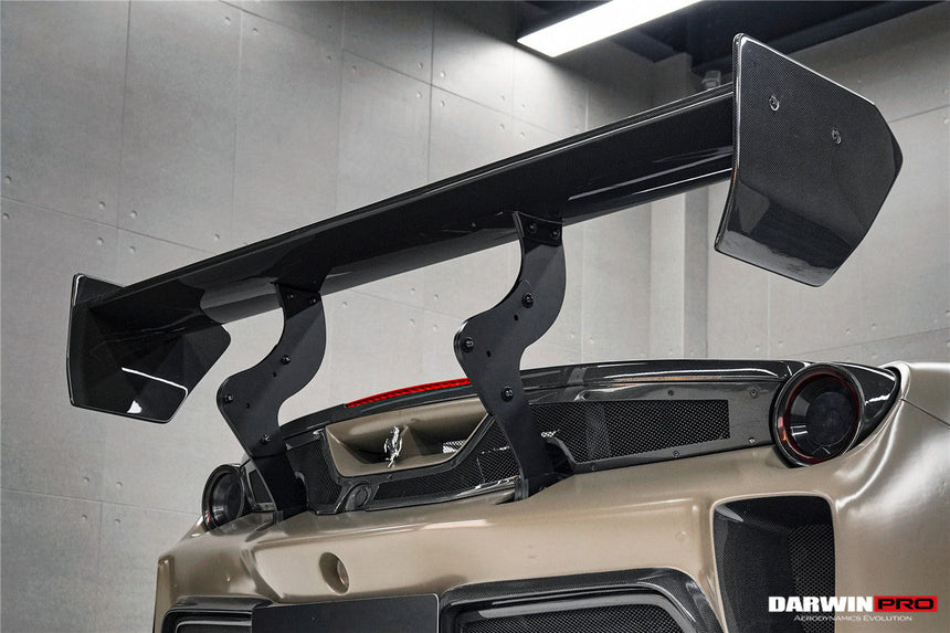 2015-2020 Ferrari 488 GTB Challenge Evo Modena Style Rear Bumper With Deck Lid Wing & Diffuser & Wing