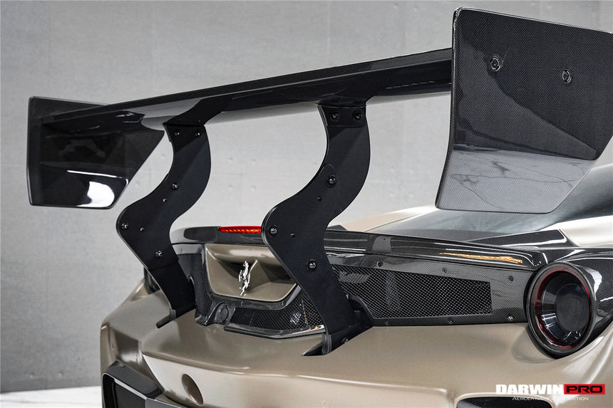 2015-2020 Ferrari 488 GTB Challenge Evo Modena Style Rear Bumper With Deck Lid Wing & Diffuser & Wing