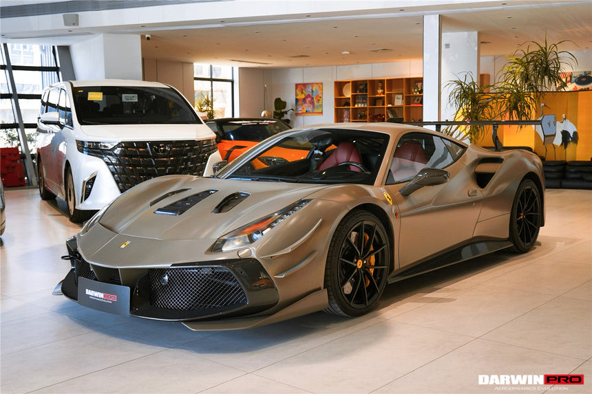 2015-2020 Ferrari 488 GTB & Spyder Challenge Evo Modena  Style Side Skirts