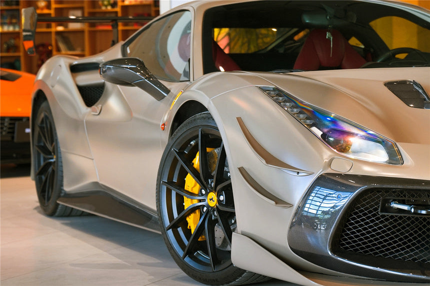 2015-2020 Ferrari 488 GTB & Spyder Challenge Evo Modena  Style Side Skirts